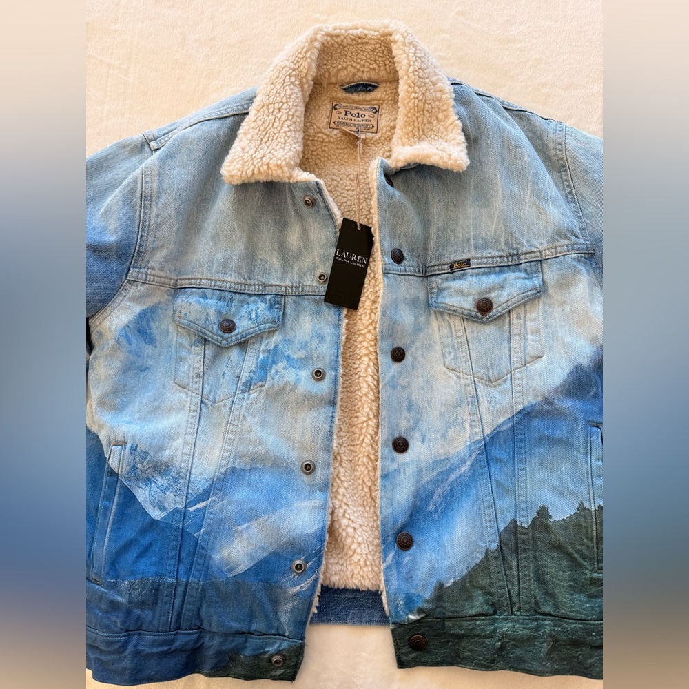 Polo by Ralph Lauren Beige Shearling Jacket - Picture 6 of 14